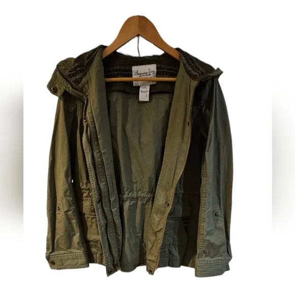 American Rag - Natural Hues & Greens Casual Fall Utililty Jacket / Coat​​​​ - Picture 5 of 7